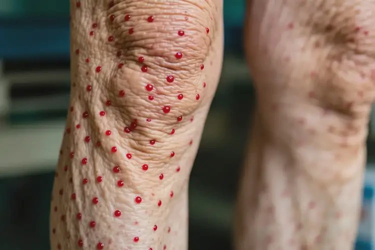 老年人大腿出現(xiàn)濕疹不管它會自己好嗎(圖1)