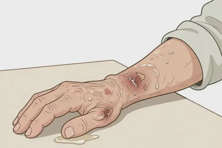 老人手臂上出濕疹不管它會自己痊愈嗎(圖3)