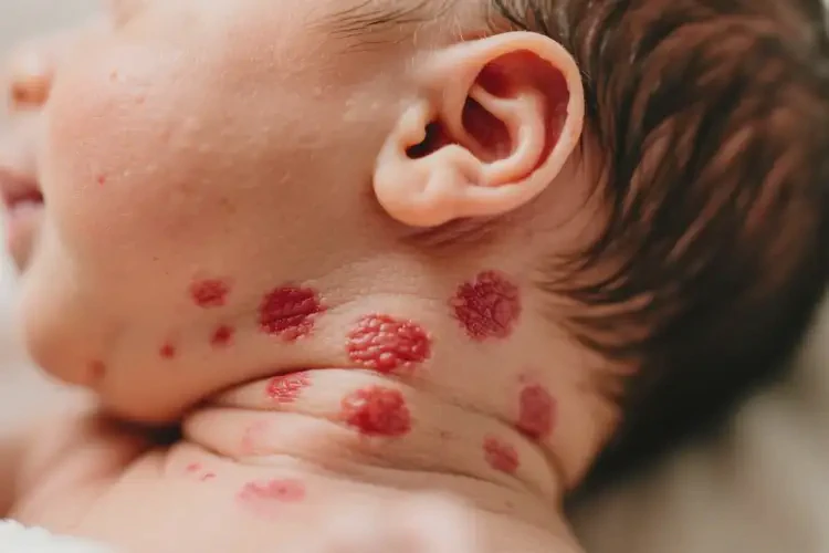 新生兒脖子上長濕疹能徹底自愈嗎(圖3)