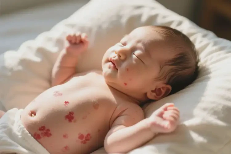 新生兒肚子出濕疹能夠徹底治愈嗎(圖1)