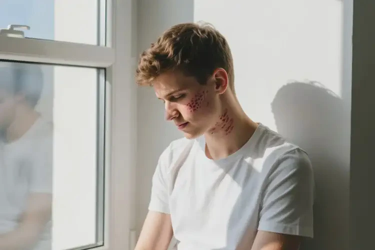 青年人面部出濕疹不管它會自己好嗎(圖2)