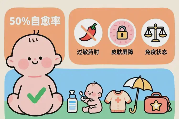 小兒屁股上出濕疹不管它會(huì)自己自愈嗎(圖1)