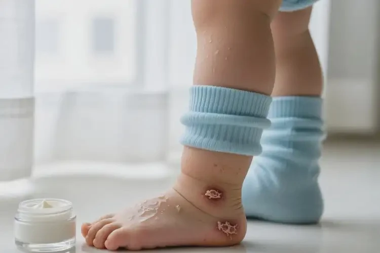 小兒腳上有濕疹可不可以徹底自愈(圖1)