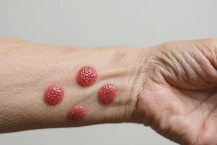 老年人手臂上出現(xiàn)濕疹能不能徹底自愈(圖1)