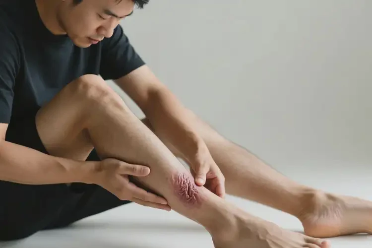 男人小腿出現(xiàn)濕疹能徹底自愈嗎(圖2)