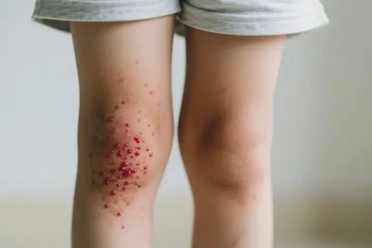 小學生大腿上出現(xiàn)濕疹不管它會自己好嗎(圖2)