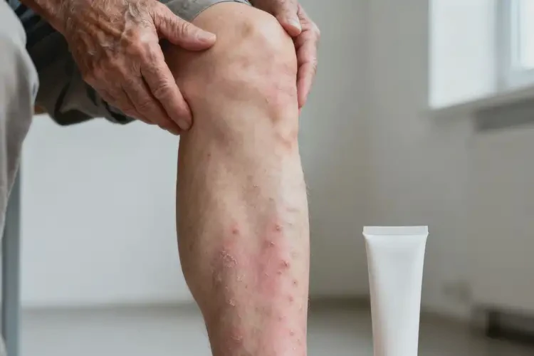 老年人小腿出濕疹不管它會(huì)自己痊愈嗎(圖2)