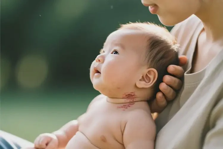 幼儿脖子上起湿疹不管它会自己痊愈吗(图2)