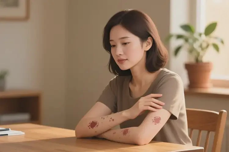 女人手臂上經(jīng)常起濕疹能徹底自愈嗎(圖2)