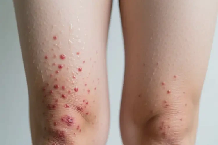 男人大腿出現(xiàn)濕疹能不能徹底自愈(圖1)