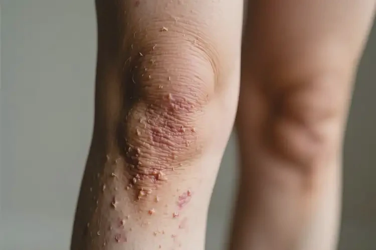 女性大腿出湿疹不管它会自己自愈吗(图3)