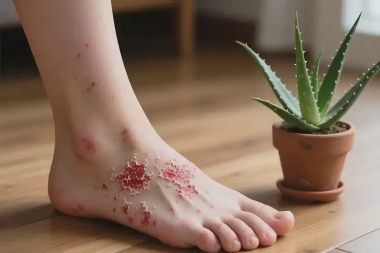 女生脚上长湿疹不管它会自己自愈吗(图2)