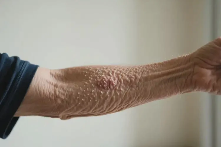 老年人手臂上起濕疹不管它會自己好嗎(圖3)