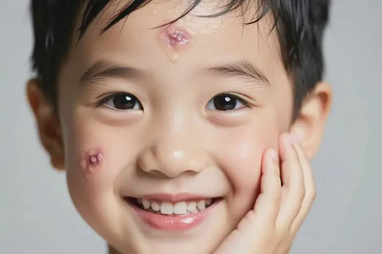 孩子臉上偶爾起濕疹能徹底自愈嗎(圖1)