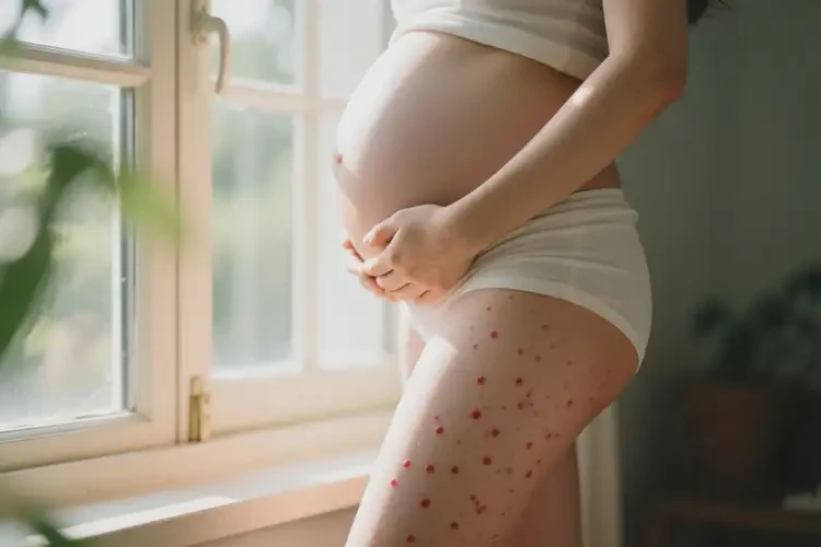 孕婦大腿偶爾長濕疹不管它會(huì)自己痊愈嗎(圖1)