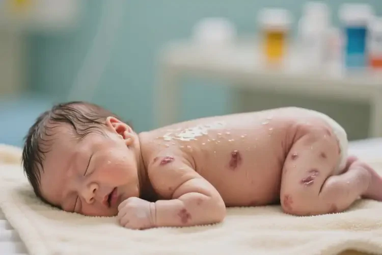 新生儿全身有湿疹能靠自己自愈吗(图1)