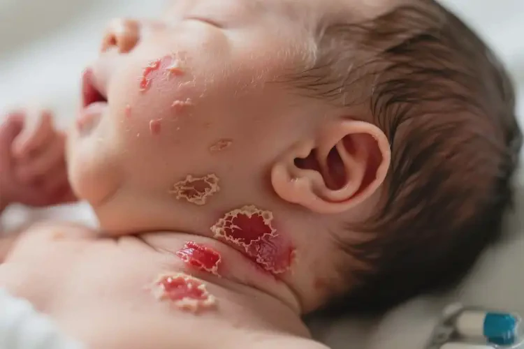 新生兒脖子上長濕疹能徹底自愈嗎(圖2)