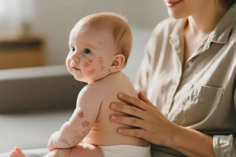 小兒面部經(jīng)常長(zhǎng)濕疹不管它會(huì)自己痊愈嗎(圖1)