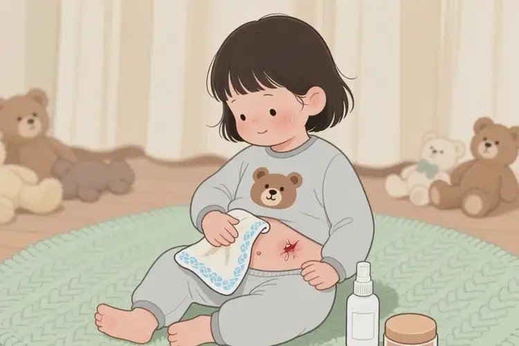 孩子肚子上容易起濕疹不管它會自己好嗎(圖3)