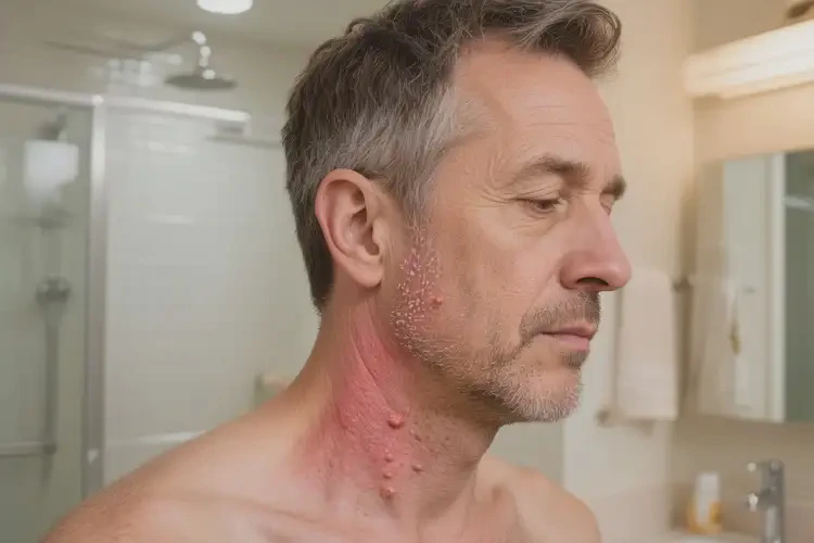 男人脖子出現(xiàn)濕疹不管它會(huì)自己自愈嗎(圖3)