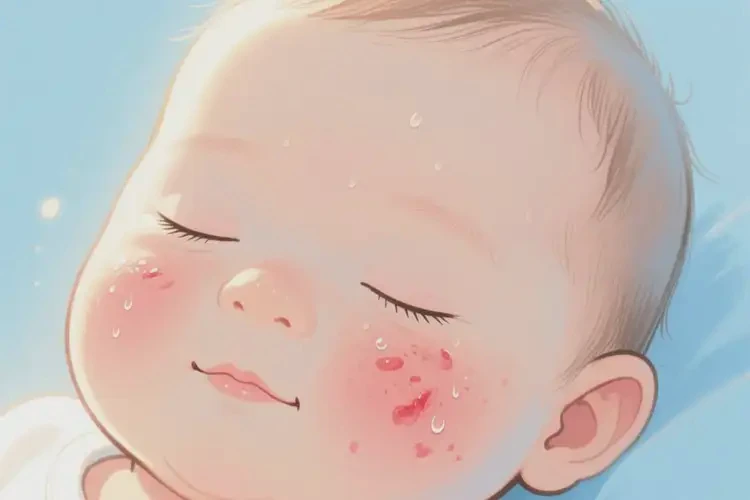 小兒面部容易起濕疹不管它會(huì)自己自愈嗎(圖3)