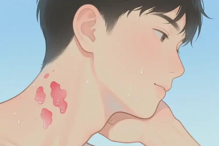 男生脖子上長濕疹能徹底自愈嗎(圖2)