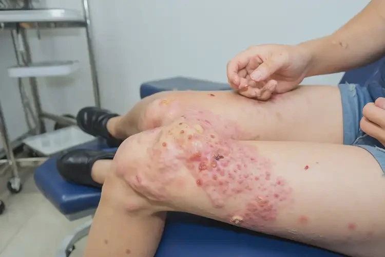 青少年大腿上起濕疹不管它會(huì)自己好嗎(圖2)