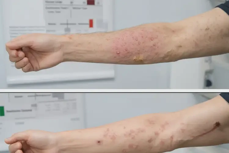 老人手臂上起濕疹不管它會(huì)自己痊愈嗎(圖3)