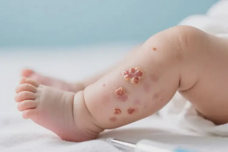 嬰兒小腿出現(xiàn)濕疹不管它會(huì)自己自愈嗎(圖4)