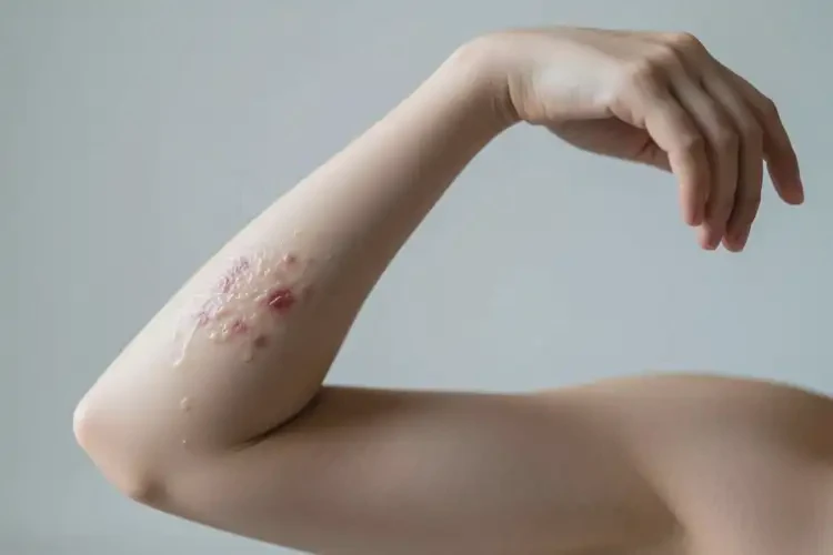 女性手臂長濕疹能靠自己自愈嗎(圖2)