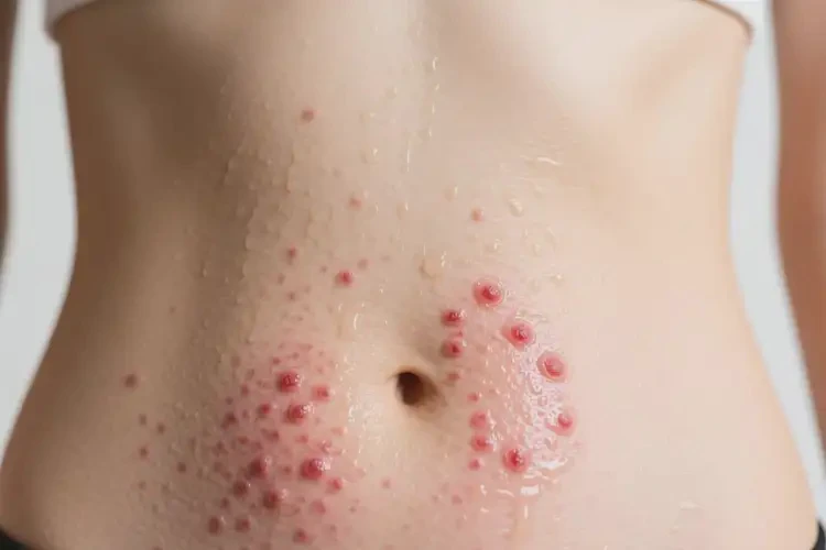 女生肚子上有濕疹能夠徹底治愈嗎(圖4)