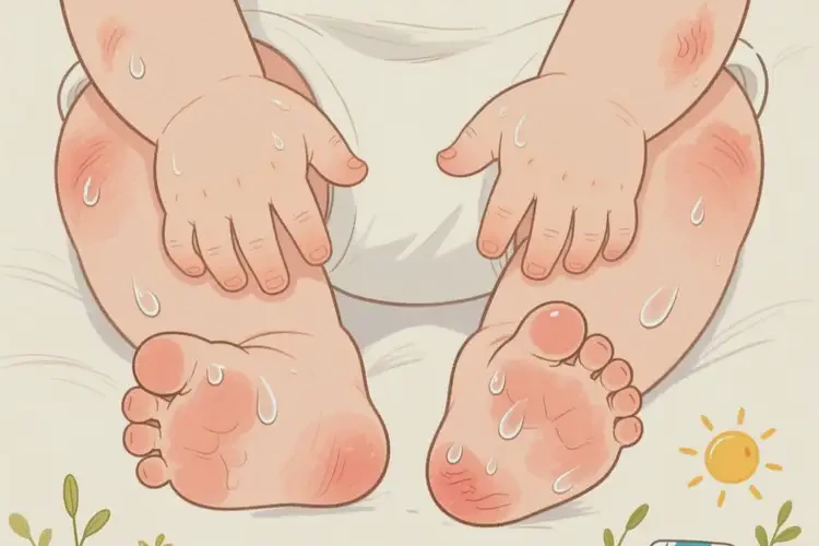 寶寶四肢長濕疹可不可以徹底自愈(圖1)