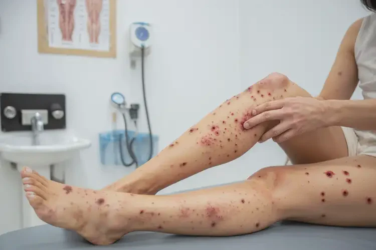 女性大腿有湿疹不管它会自己自愈吗(图4)