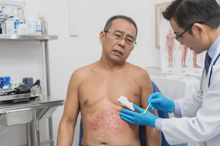 男性肚子上起濕疹能夠徹底治愈嗎(圖3)