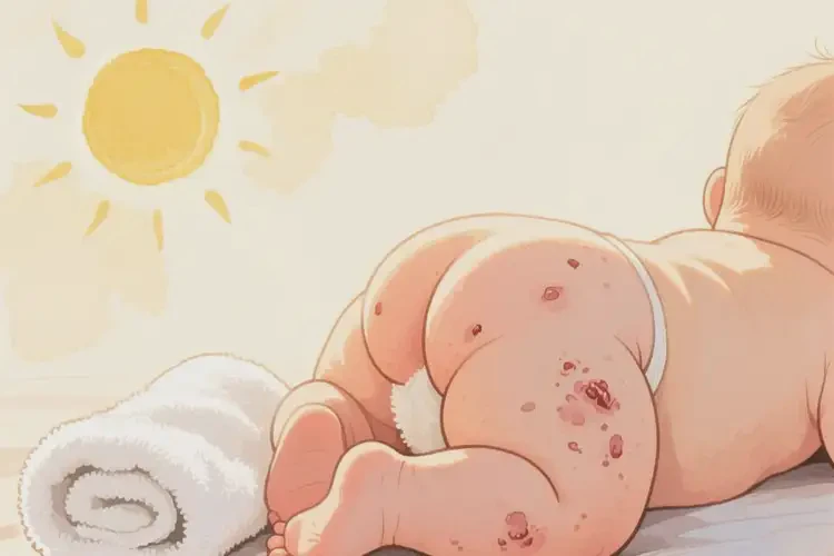 新生儿屁股上出湿疹能靠自己自愈吗(图2)