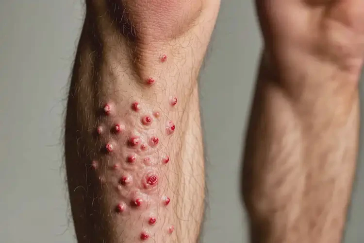 男生小腿上有濕疹不管它會自己痊愈嗎(圖2)