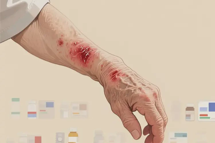 老人手臂上出濕疹不管它會自己痊愈嗎(圖4)