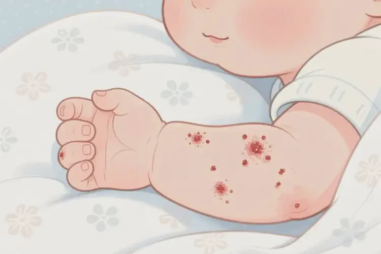 新生兒四肢容易起濕疹不管它會(huì)自己痊愈嗎(圖2)