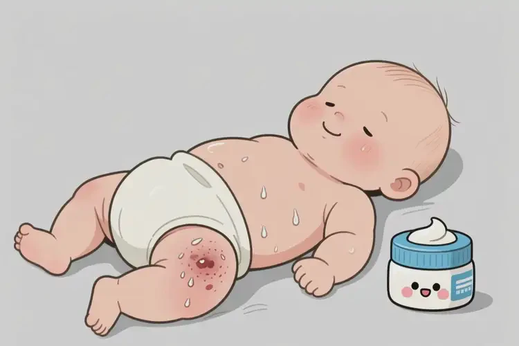 幼兒屁股偶爾起濕疹不管它會(huì)自己好嗎(圖1)