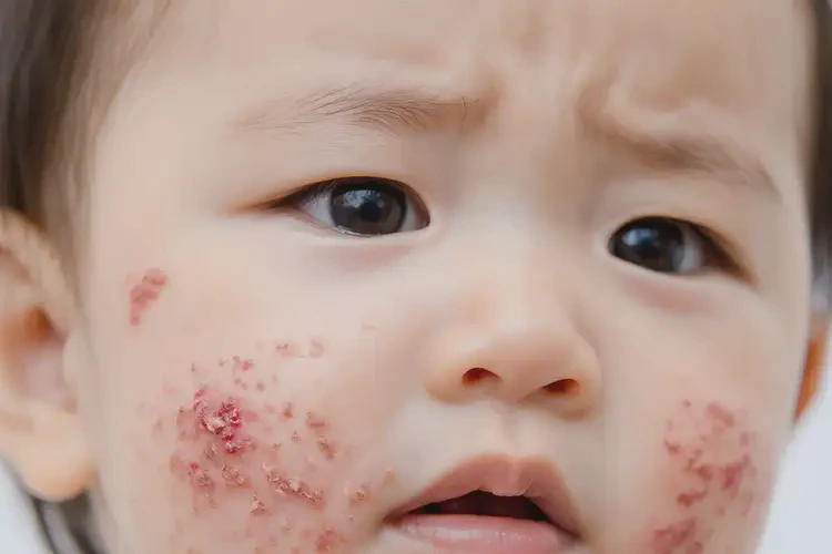 嬰兒臉上經常長濕疹不管它會自己痊愈嗎(圖4)