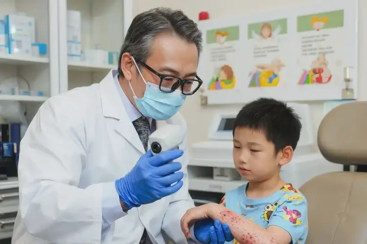 小兒手上偶爾長濕疹不管它會自己自愈嗎(圖1)