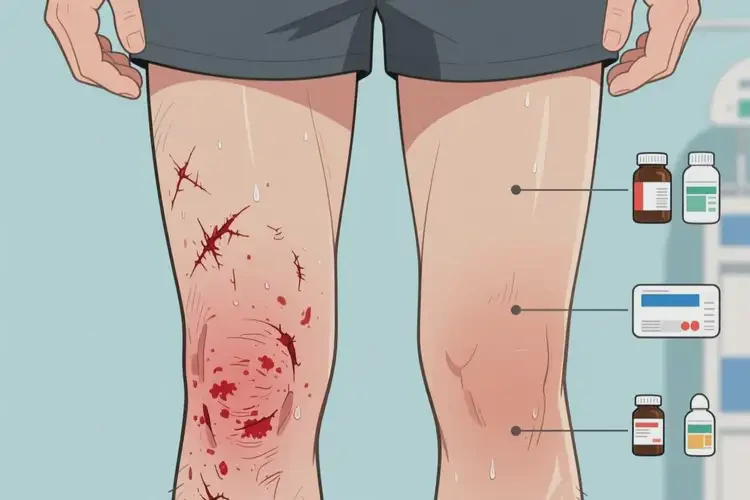 男生大腿出現(xiàn)濕疹不管它會自己痊愈嗎(圖2)