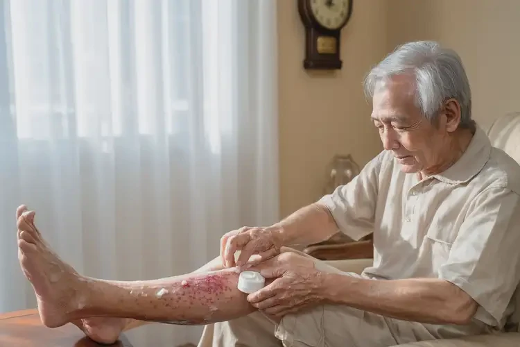 高齡老人小腿上出現(xiàn)濕疹可以徹底自愈嗎(圖3)