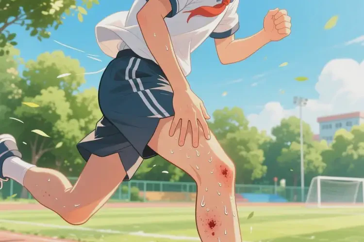 中學(xué)生大腿上偶爾長濕疹不管它會自己好嗎(圖1)