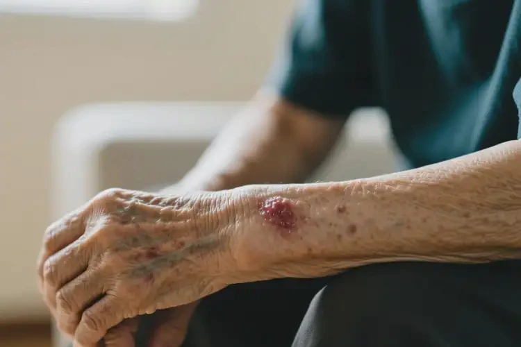 高龄老人手臂容易起湿疹不管它会自己痊愈吗(图3)