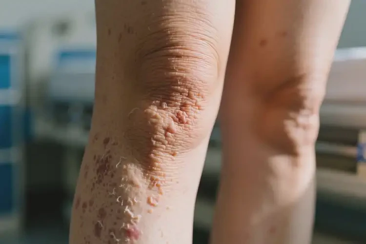 女人小腿上经常起湿疹不管它会自己好吗(图2)