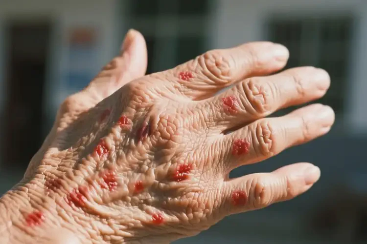 老人手上出現(xiàn)濕疹能夠徹底治愈嗎(圖1)