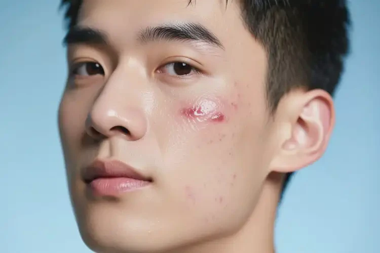 男生臉上出濕疹能靠自己自愈嗎(圖1)