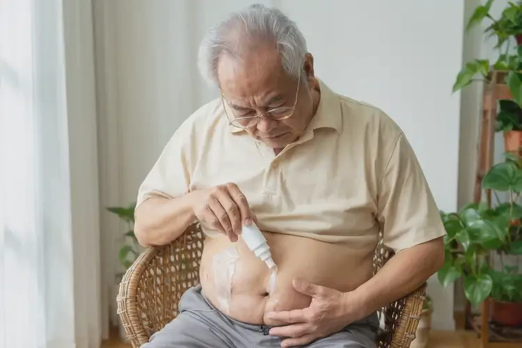 老人肚子上起濕疹不管它會自己自愈嗎(圖2)