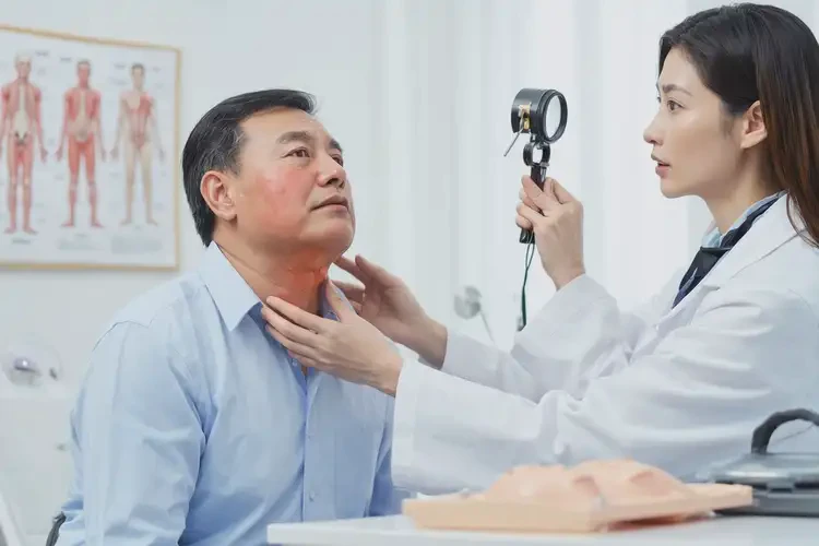 男人脖子上偶尔长湿疹不管它会自己好吗(图1)